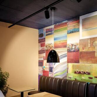 SLV hanglamp Para Cone, Ø 20 cm, zwart/goudkleurig zwart, goudkleurig