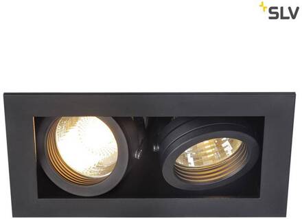 SLV Kadux 2 GU10 230V ZWART inbouwspot