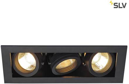 SLV Kadux 3 GU10 230V ZWART inbouwspot