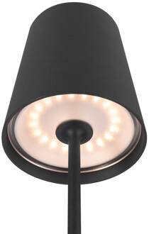 SLV LED-acculamp Vinolina Two, zwart, aluminium, Ø 11 cm, IP65