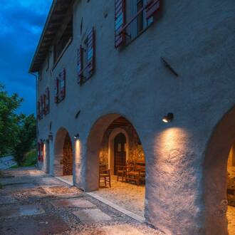 SLV LED buitenwandlamp R-Cube, antraciet, aluminium, Ø 10 cm