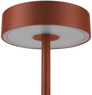 SLV LED oplaadbare lamp Vinolina, roest, CCT, aluminium, hoogte 32,3 cm