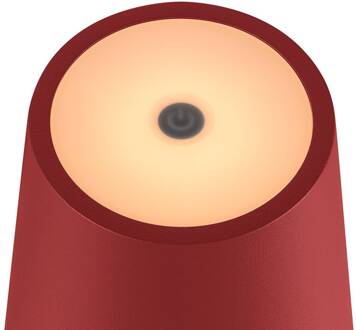SLV LED oplaadbare lamp Vinolina Two, rood, aluminium, Ø 11 cm, IP65, CCT