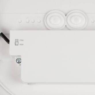 SLV LED plafondlamp Decona, Ø 30 cm, wit/goudkleurig, metaal