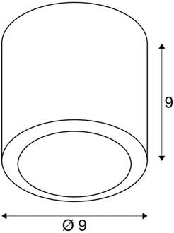 SLV LED plafondlamp Oculus, bronskleurig, 9 cm dimbaar tot warm donker bronskleurig