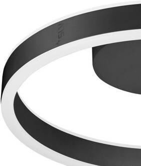 SLV LED plafondlamp One, Ø 40 cm, zwart, metaal, CCT