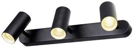 SLV LED plafondspot Noblo, 3.000 K, zwart, lengte 40 cm