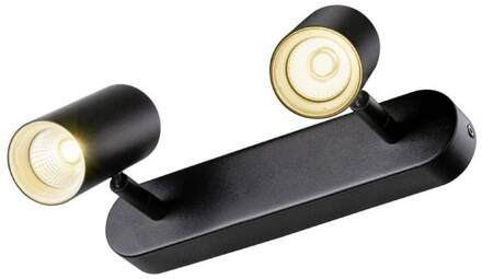 SLV LED plafondspot Noblo, zwart, 2.700 K, lengte 24 cm