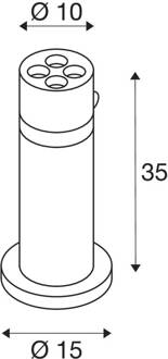 SLV LED sokkellamp R-Cube 35, antraciet, aluminium, hoogte 35 cm