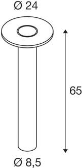SLV LED tuinpadverlichting I-Ring, antraciet, aluminium, hoogte 65 cm