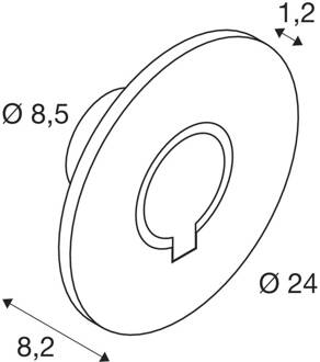 SLV LED wandlamp I-Ring, antraciet, aluminium, Ø 24 cm
