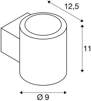 SLV LED wandlamp Oculus, bronskleurig Ø 9 cm, dimbaar naar warm donker bronskleurig