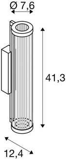 SLV LED wandlamp Quimera, bronskleurig, hoogte 41 cm, CCT bronskleurig, helder