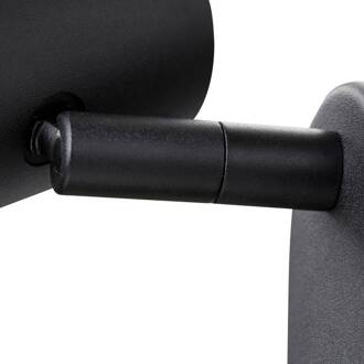 SLV LED wandspot Noblo, 3.000 K, zwart, 13 cm metaal