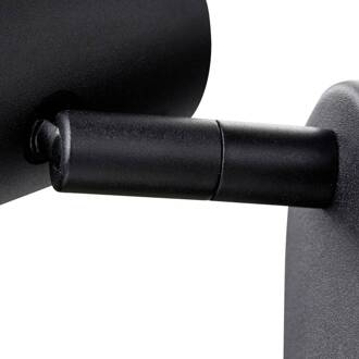 SLV LED wandspot Noblo, dimbaar tot warm, zwart, 13  cm