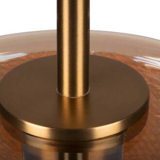 SLV Pantilo Rope 19 hanglamp, bruin/amber/goud, glas, Ø 19 cm natuurlijk bruin, amber, goud