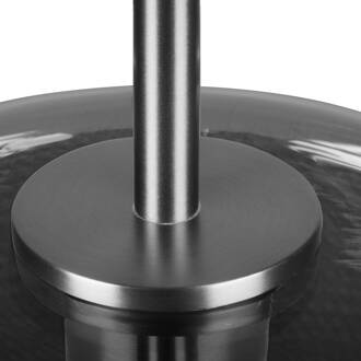 SLV Pantilo Rope 19 hanglamp, zwart/grijs/zilver glas Ø 19 cm zwart, rookgrijs-transparant, zilver