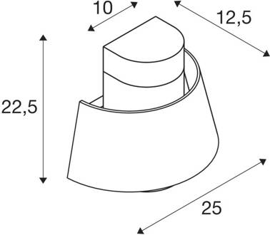 SLV Photoni wandlamp, roestkleurig, aluminium, breedte 25 cm