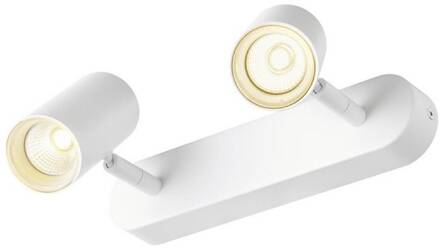 SLV plafondspot Noblo, wit, dimbaar warm, lengte 24 cm