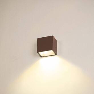 SLV Sitra Enkele LED buiten wandlamp, roest