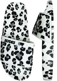 Slydes Blur Sliders Dames Wit/Zwart