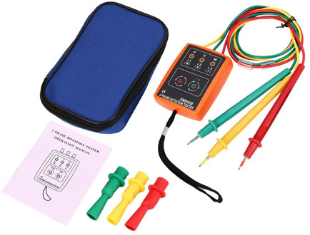 SM852B Phase Detector Rotation tester sequence Meter Indicator 3 Rotation Digital LED 60V~600VAC Voltage test dropshipping New