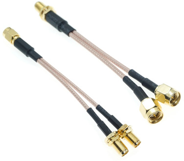 SMA to 2X SMA Male Female Y type Splitter Combiner jumper cable pigtail RG316