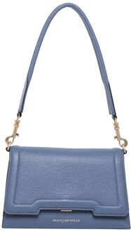 Smaak Amsterdam Bitti Shoulderbag denim damestas Blauw - H 14 x B 21 x D 7 cm