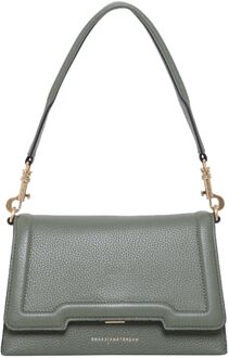 Smaak Amsterdam Bitti Shoulderbag pine damestas Groen - H 14 x B 21 x D 7 cm