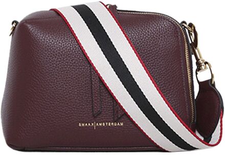 Smaak Amsterdam Blake Crossbody bordeaux damestas Rood - H 16 x B 22 x D 8 cm