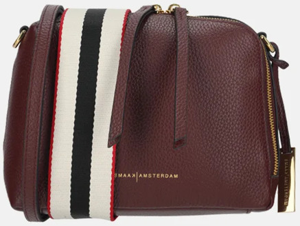 Smaak Amsterdam Blake crossbody tas burgundy Donker rood