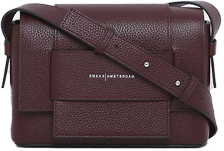 Smaak Amsterdam Megan Crossbody bordeaux damestas Rood - H 15 x B 21 x D 6 cm