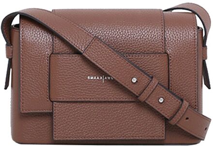 Smaak Amsterdam Megan Crossbody camel damestas Cognac - H 15 x B 21 x D 6 cm