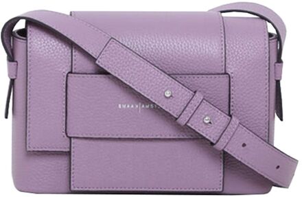 Smaak Amsterdam Megan Crossbody fig damestas Paars - H 15 x B 21 x D 6 cm
