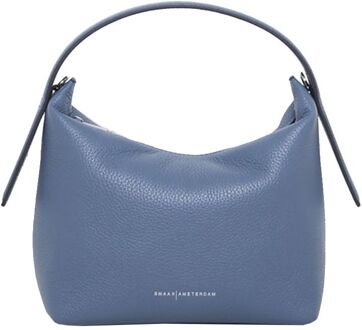 Smaak Amsterdam Tara Shoulderbag denim handtas dames Blauw - H 20 x B 22 x D 10 cm