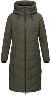 Smacking Bear Gewatteerde winterjas voor dames - warm en elegant Groen - 2XL