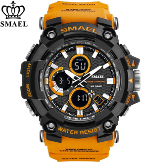 SMAEL 1802 Sports Men's Watches Top Brand Luxury Military Quartz Watch Men Waterproof Shock Male Digital Clock Relogio Masculino