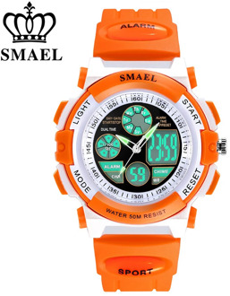 SMAEL Children 50m Waterproof Watches Cute Kids Sports Cartoon Watch for Girl Boys Rubber Band Digital LED Wristwatch Reloj