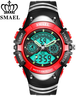 SMAEL Children Digital Sports Watch 50M Water Resistant Wrist Watches Children Mother's Choice Boys Girl Gift 4-13 Years Kids