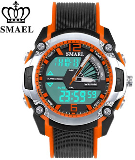 SMAEL Fashion Children Sport Watches Waterproof Analoge LED Watch Digital Student Multifunctional Wristwatch Clock for Girl Boy