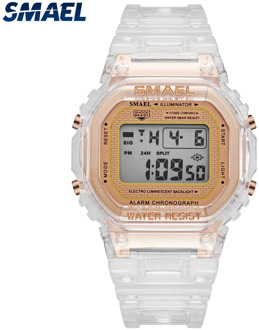 SMAEL Kids Watches 2020 Fashion Cool Transparent Strap Sport Digital Watch For Boys Girls Luminous Waterproof Wristwatch 1905