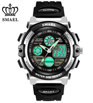 SMAEL LED Display Digital Children Watch 50M Waterproof Kids Sports Watches Multifunction Quartz Boys/Girls Students Wristwatch