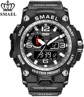 SMAEL Mens Watches Top Luxury Brand Sports Watch Waterproof Men Digital Quartz Wristwatch Military Chronograph Relogio Masculino