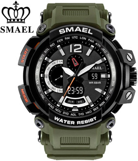 SMAEL Top Brand Luxury Sport Watch Men Digital Watches 5Bar Waterproof Military Dual Display Wristwatches Relogio Masculino 1702