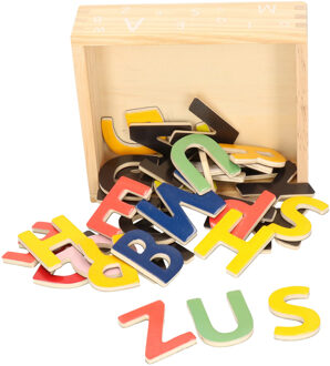 Small Foot 37x Magnetische houten letters gekleurd