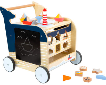 Small Foot Baby Walvis Loopwagen - Houten speelgoed vanaf 1 jaar