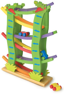 Small Foot Houten Krokodil Autobaan 26 X 8 X 34 Cm Groen