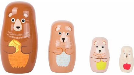 Small Foot Kinderkamer decoratie beren baboesjka set - Speelfigurenset Multikleur