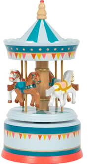 Small Foot ® Muzikale Klok Paard Carrousel Circus Kleurrijk