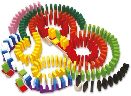 Small Foot Speelgoed domino set van hout 560-delig Multi